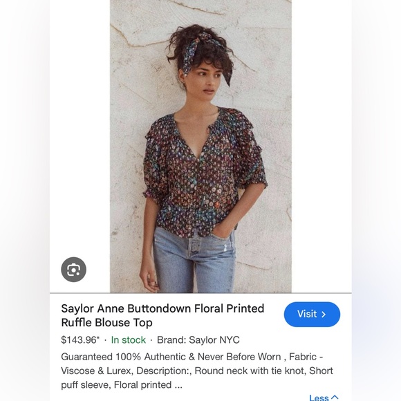Saylor NYC Floral Ruffle Top - Picture 9 of 9